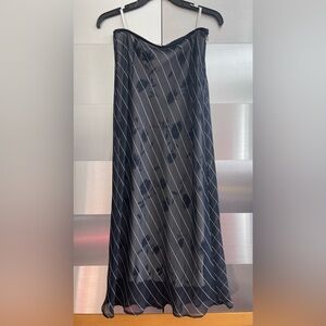 Mondi Blue Sheer Striped Maxi Skirt